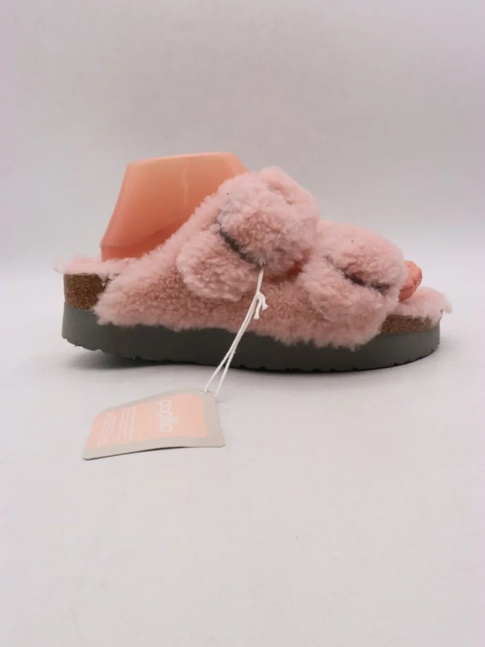 Birkenstock Papilio Women 8 EU 39 Arizona Big Buckle Teddy Shearling Pink Sandal